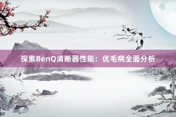 探索BenQ清晰器性能：优毛病全面分析